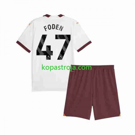Billiga Fotbollströjor Manchester City Phil Foden 47 Barn Borta tröja 2023/24 Kortärmad